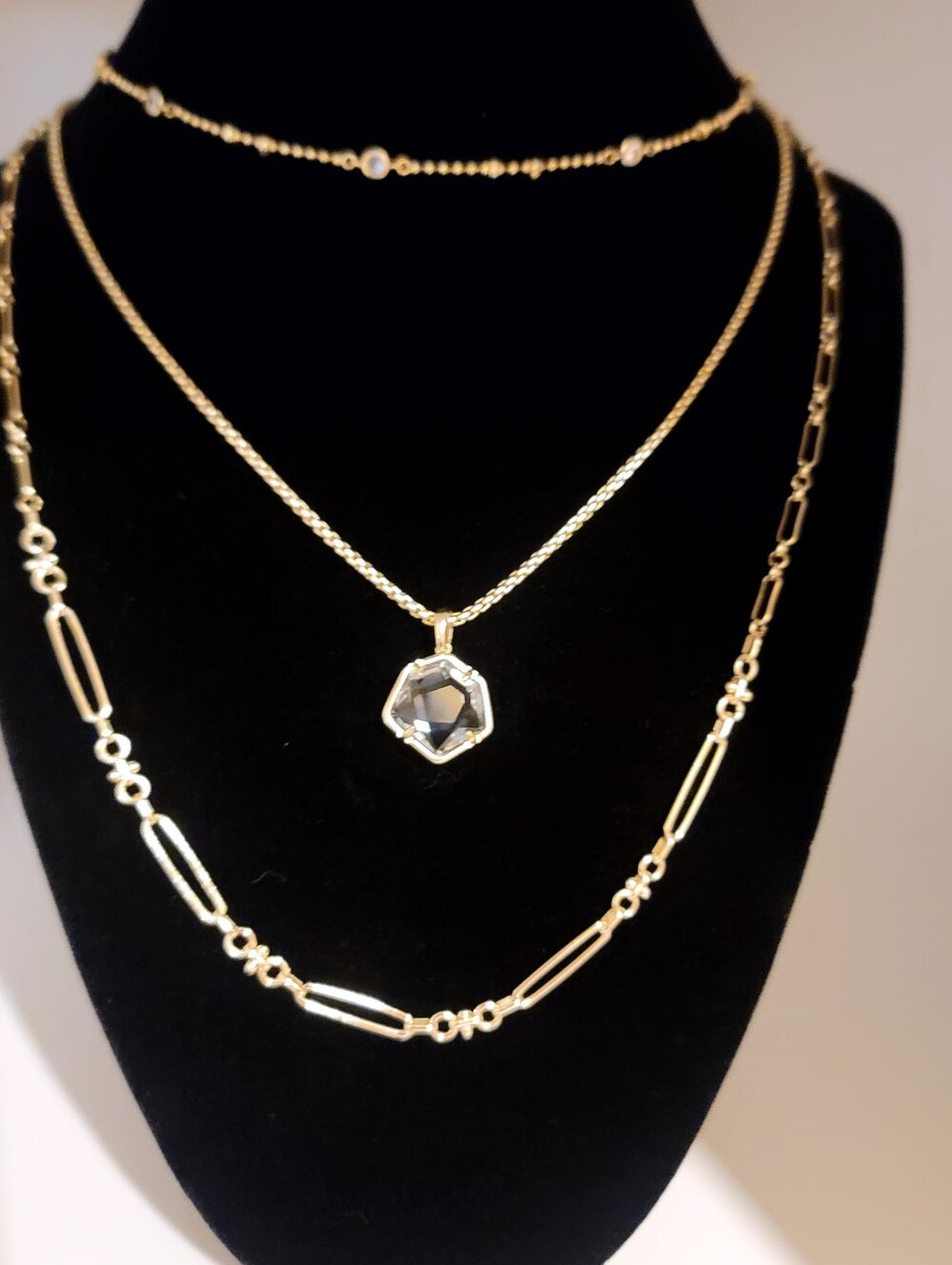 Kendra Scott Davie Gold Vermeil Triple Strand Necklace